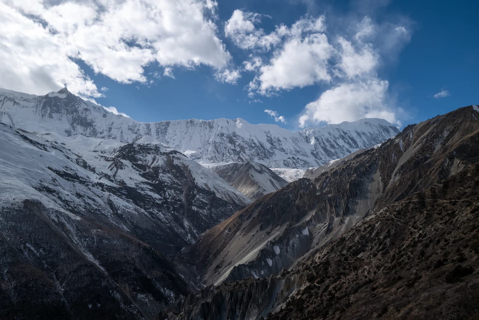 Sweeping Himalayan mountain range